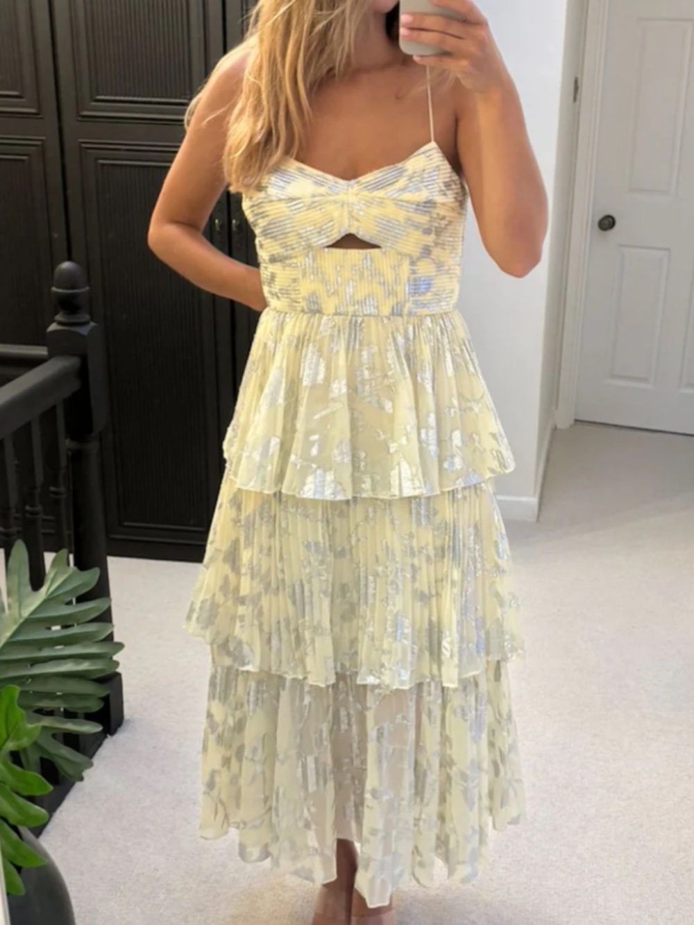 Self Portrait Dress Pale Yellow